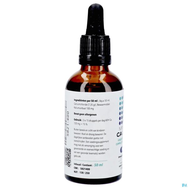 Packshot Mineraal Calcium Druppels 50ml Pharmanutrics