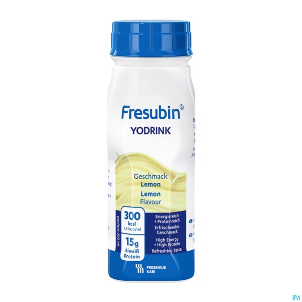 Productshot Fresubin Yodrink Citroen Easy Bottle 4x200ml