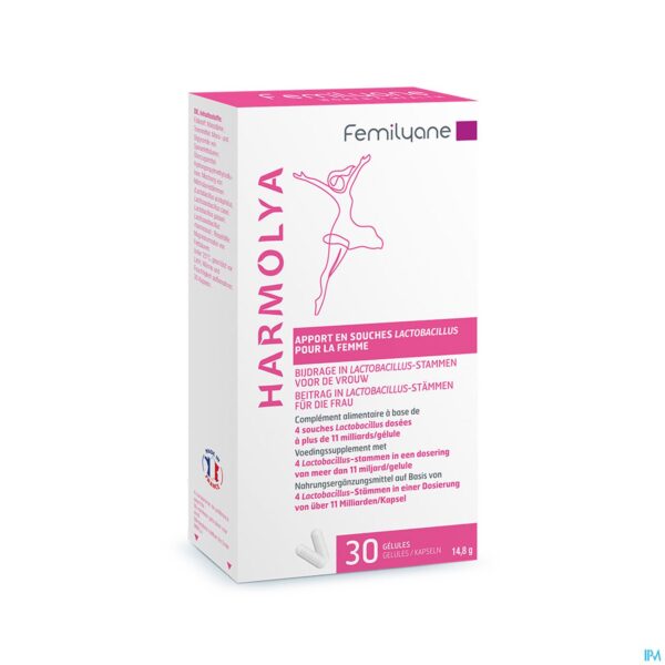 Packshot Harmolya Femilyane Lactobacillus Caps 2x15