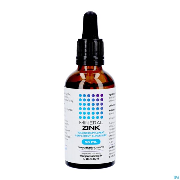 Packshot Mineraal Zink Druppels 50ml Pharmanutrics Packshot Mineraal Zink Druppels 50ml Pharmanutrics