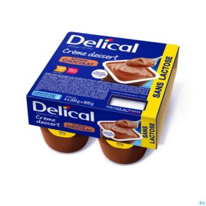 Packshot Delical Creme Dessert Hp-hc Z/lact.choco 4x125g Nf
