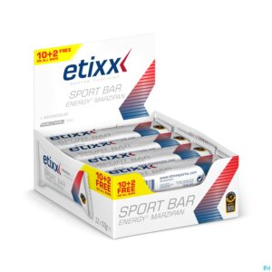Packshot Etixx Energy Marzipan Sport Bar 12x50g