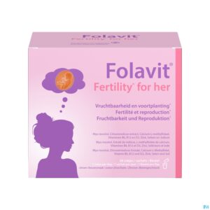 Packshot Folavit Fertility For Her Pdr 5,3g Zakje 28