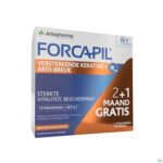 Packshot Forcapil Keratine+ Lot Caps 180