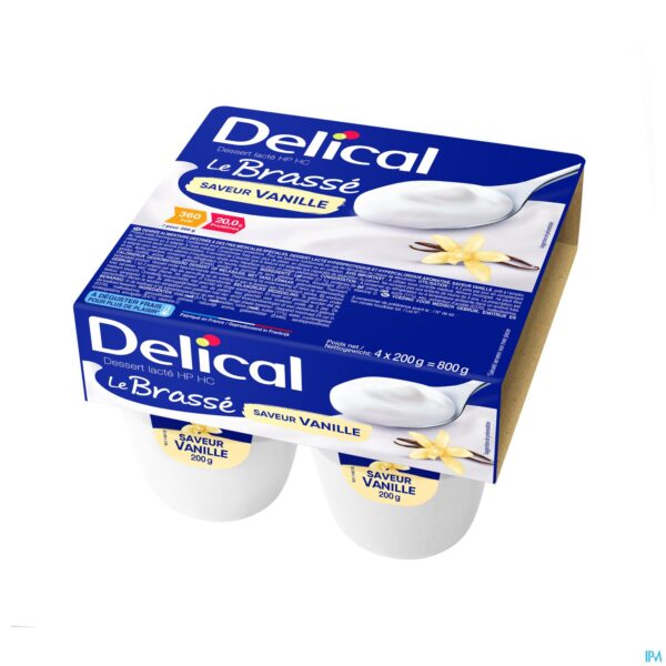 Packshot Delical Le Brasse Vanille 4x200g