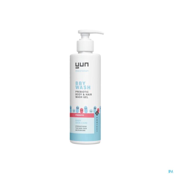 Packshot Yun Bby Prebiotic Lichaam&haar Wasgel 200ml