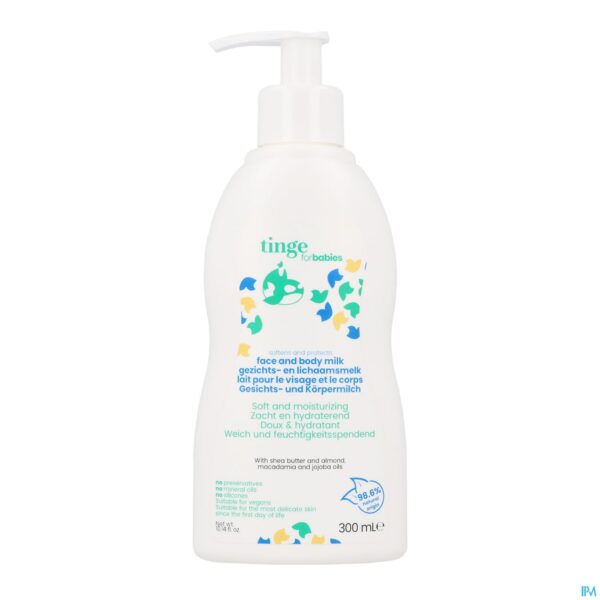 Packshot Tinge Babies Melk Gezicht-lichaam 300ml