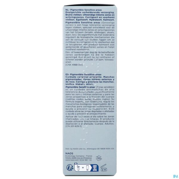 Packshot BIODERMA PIGMENTBIO SENSITIVE AREAS 75ML