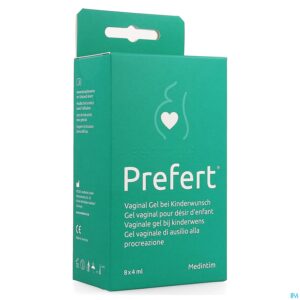 Packshot Prefert Vag. Glijmiddel Kinderwens Applic. 8x40ml