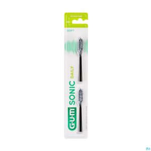 Packshot Gum Sonic Daily Batterij Tanden Opzetborstel Zwart