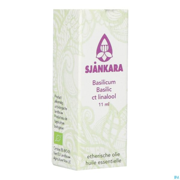 Packshot Sjankara Basilicum Linalool Ess. Olie Bio 11ml
