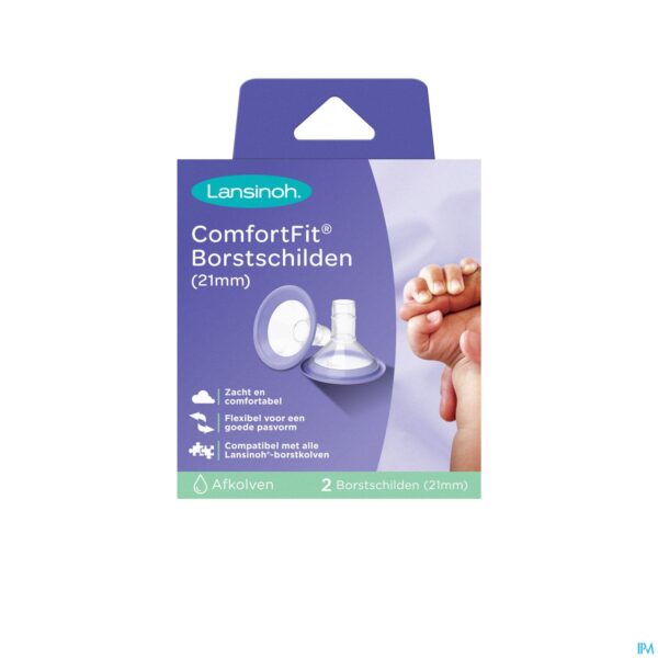 Packshot Lansinoh Borstschilden Comfort Fit 2x28mm