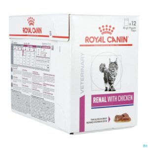 Packshot Royal Canin Cat Renal Chick.gravy Pouch Wet 12x85g