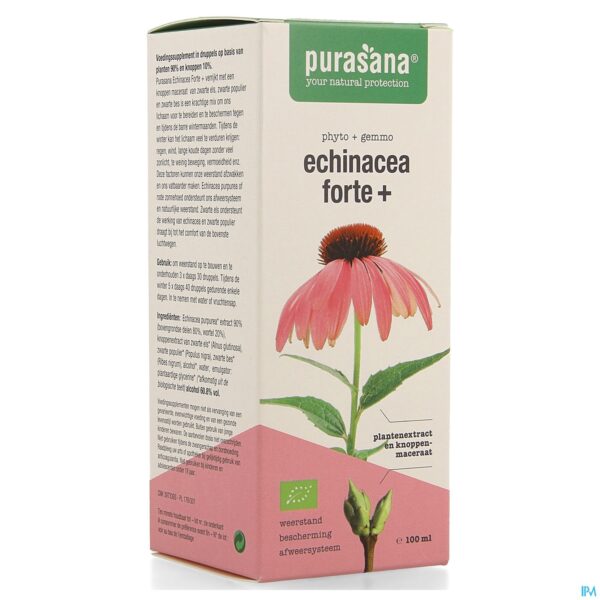 Packshot Purasana Vegan Echinacea Forte+ 100ml Packshot Purasana Vegan Echinacea Forte+ 100ml