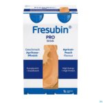 Packshot Fresubin Pro Drink Abrikoos Perzik Fl 4x200ml