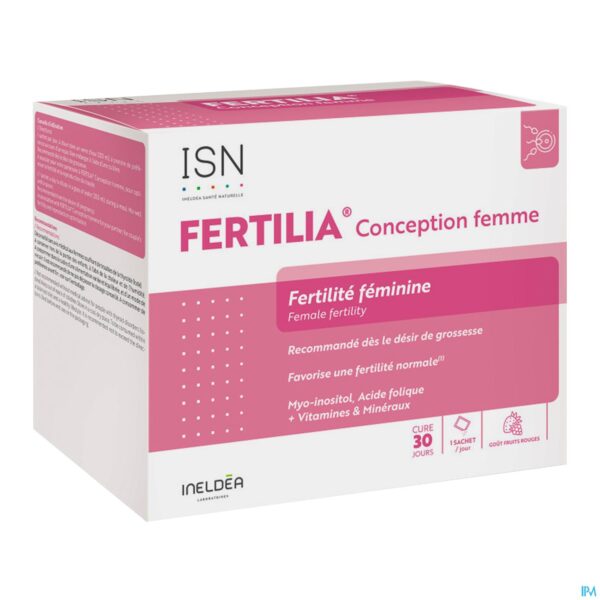 Packshot Ineldea Fertilia Vruchtbaarheid Vrouw Zakje 30