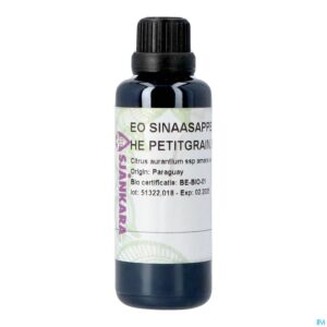 Packshot Sjankara Sinaasappelblad Ess. Olie Bio 50ml