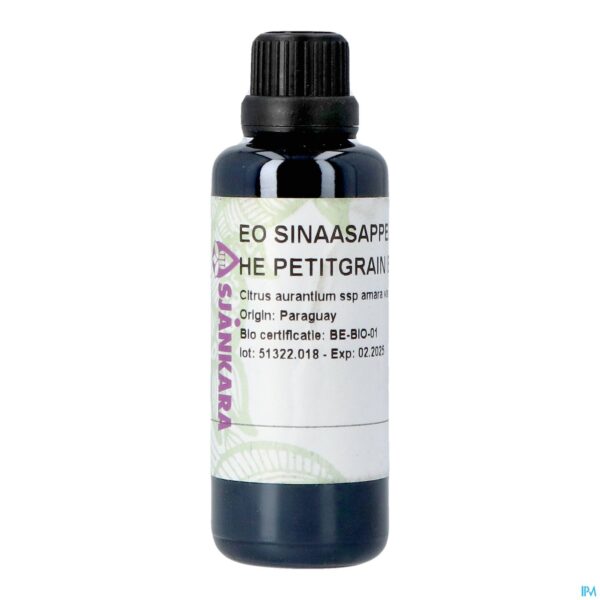 Packshot Sjankara Sinaasappelblad Ess. Olie Bio 50ml