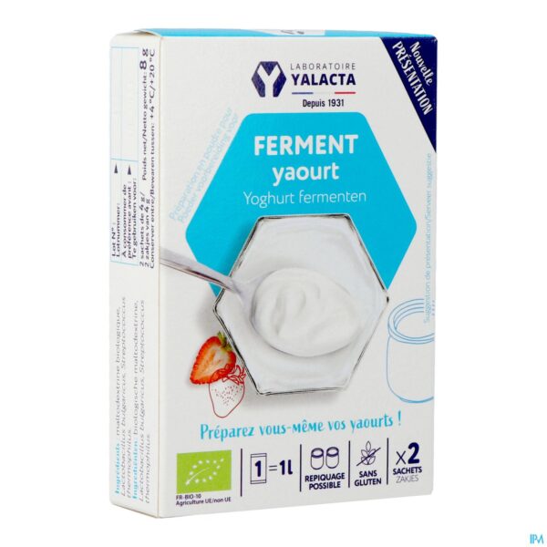 Packshot Yalacta Ferment Yoghurt Bio 2x4g