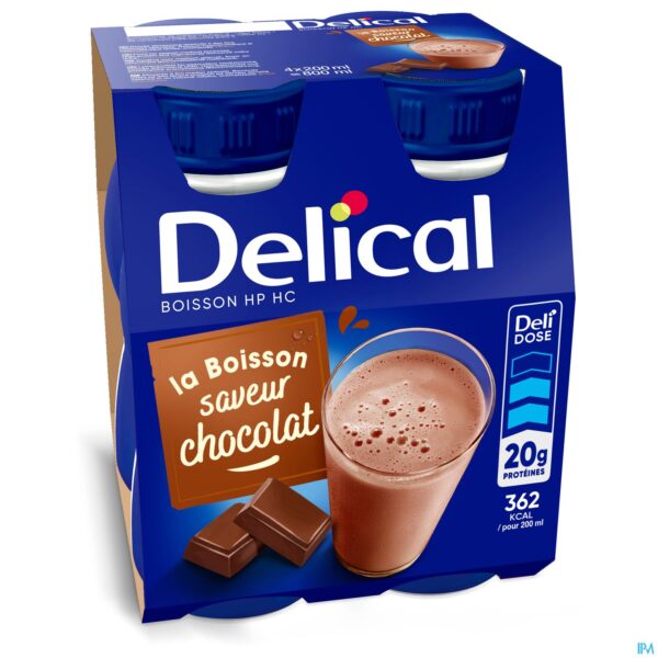 Packshot Delical Hphc 360 Chocolade 4x200ml
