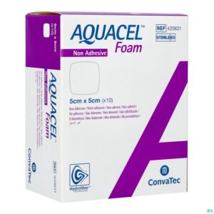 Packshot Aquacel Foam Non Adhesief 5x5cm 10
