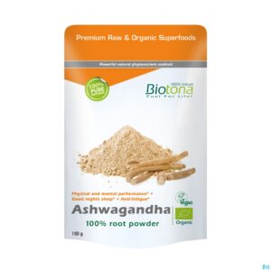 Packshot Biotona Bio Ashwaganda Raw 150g