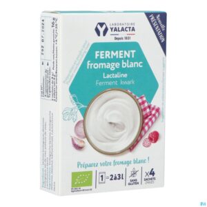 Packshot Yalacta Ferment Kwark Lactaline Bio 4x4g