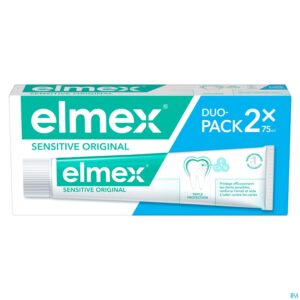 Packshot Elmex Sensitive Original Tandpasta Tube 2x75ml