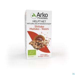 Packshot Arkocaps Shiitake Maitake Reishi Bio Caps 40