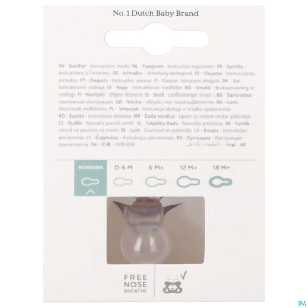 Packshot Difrax Fopspeen Natural Newborn Uni/pure Assorti