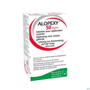 Packshot Alopexy 50mg/ml Opl Cut. Gebr. Fl Pipet/spray 60ml