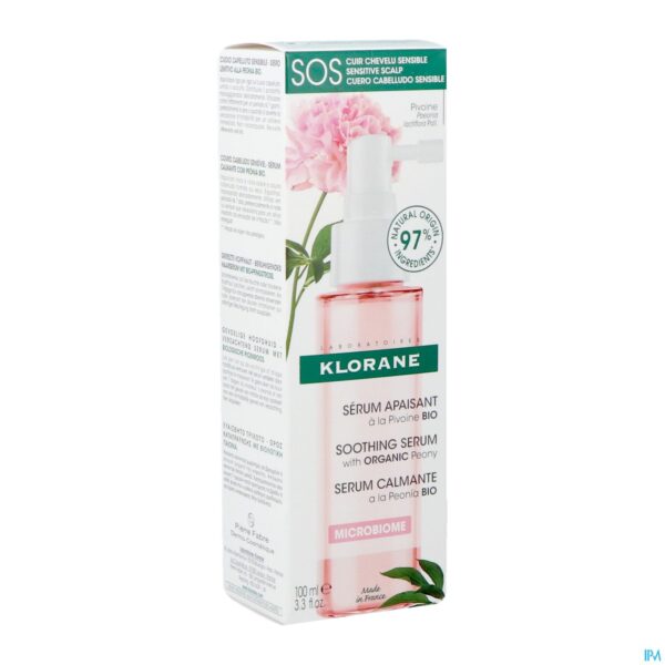 Packshot Klorane Capil. Sos Serum Pioenroos Bio 100ml