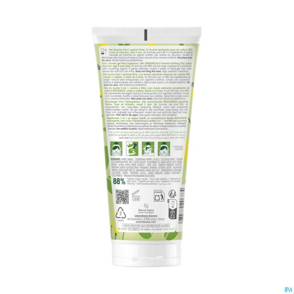 Productshot Klorane Petit Junior Douche Gel Peer 200ml Nf