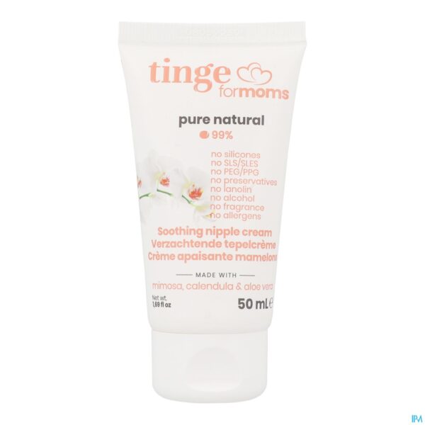 Packshot Tinge Moms Verzachtende Tepelcreme 50ml
