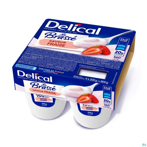 Packshot Delical Le Brasse Aardbei 4x200g Packshot Delical Le Brasse Aardbei 4x200g