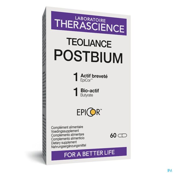 Packshot Teoliance Postbium Caps 60 Phy451b