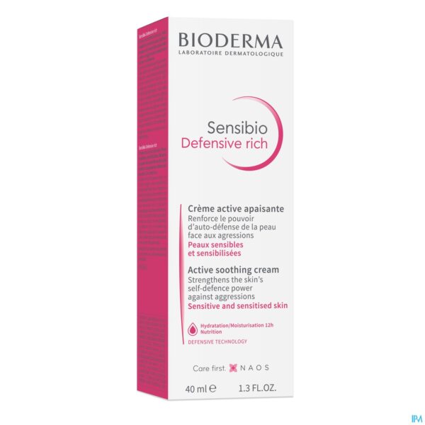 Packshot Bioderma Sensibio Defensive Rich 40ml Packshot Bioderma Sensibio Defensive Rich 40ml