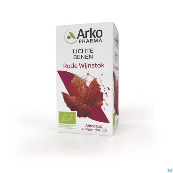 Packshot Arkocaps Rode Wijnstok Bio Caps 45 Nf