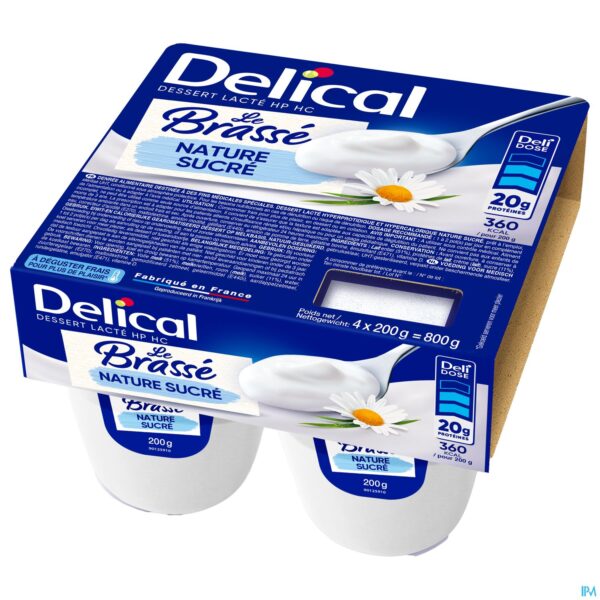 Packshot Delical Le Brasse Natuur 4x200g