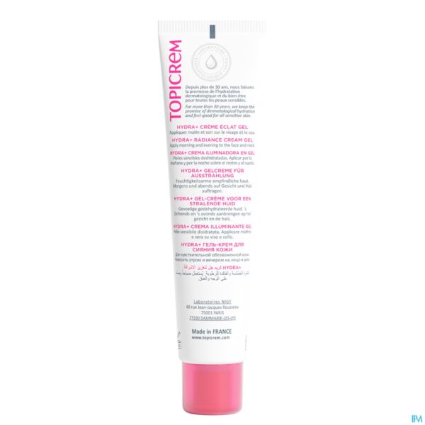 Packshot Topicrem Hydra+ Stralende Hydraterende Gel 40ml