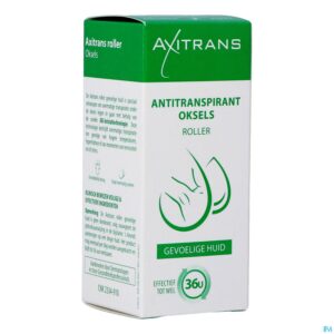 Packshot Axitrans Roller Gevoelige Huid A/transpirant 20ml
