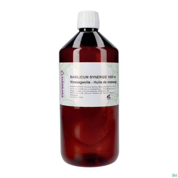 Packshot Sjankara Basilicum Synergie Massageolie 1000ml
