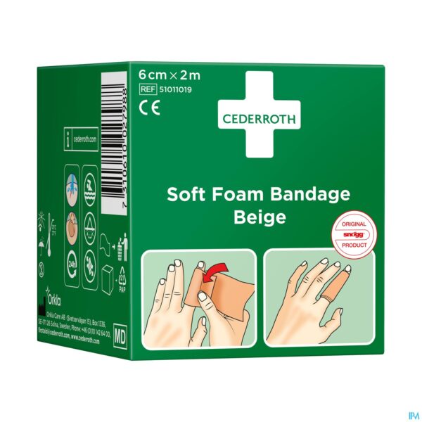 Packshot Cederroth Soft Foam Bruin 6cmx2,0m 51011019