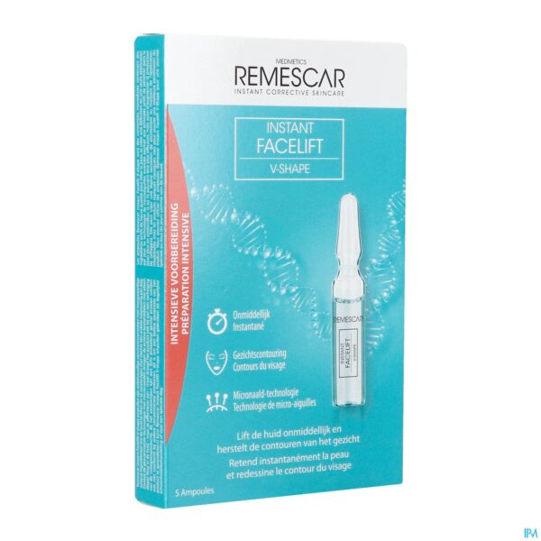Packshot Remescar Instant Facelift V-shape Amp 5x2ml Packshot Remescar Instant Facelift V-shape Amp 5x2ml