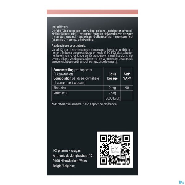 Packshot D-ixx 3000 Zinc Softcaps 120
