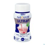 Productshot Resource Ultra+ Aardbeiensmaak 4x125ml