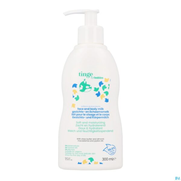 Packshot Tinge Babies Melk Gezicht-lichaam 300ml
