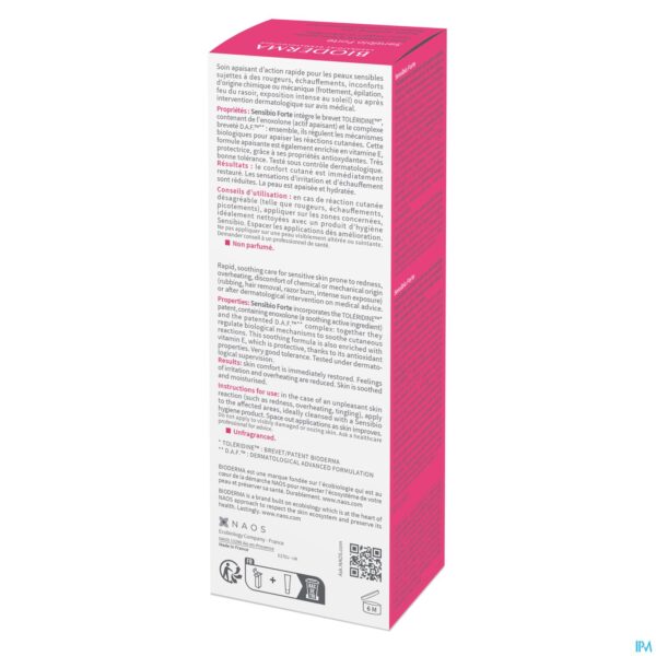 Packshot Bioderma Sensibio Forte Creme 40ml