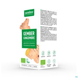 Packshot Purasana Vegan Gember V-caps 60