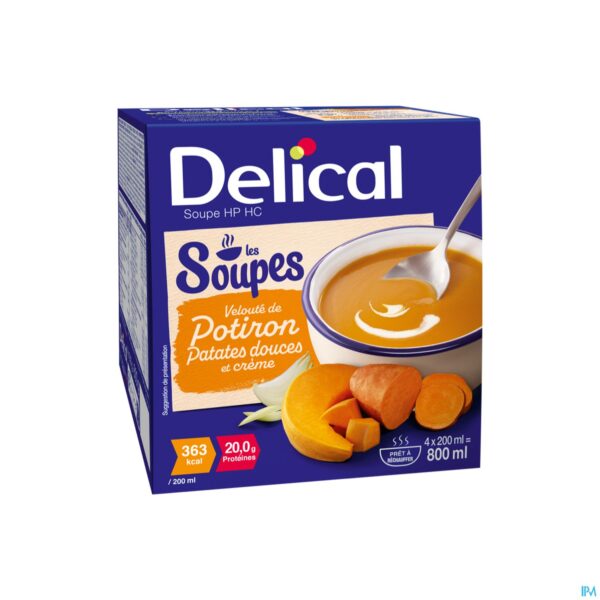 Packshot Delical Soupe Vel.potiron Patates Douces&cr4x200ml